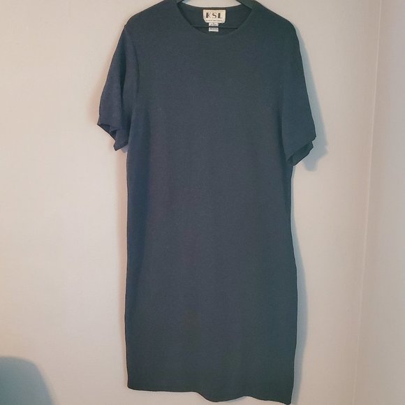 KSL Division of Karin Stevens Vintage Black T-Shirt Dress Size 1X - Picture 1 of 9